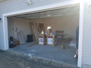 16' x 7' Garage Door with Windows & Lift Master Side Garage Door Opener in Salem, MA (1)