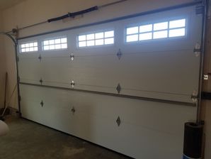 16' x 7' Garage Door with Windows & Lift Master Side Garage Door Opener in Salem, MA (2)